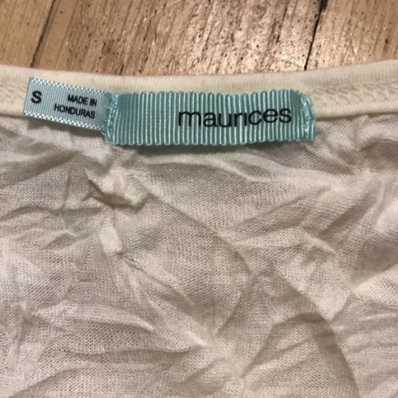 MAURICE • LACE TRIM CRINKLE CAMI CREAM • SZ. SMALL - Picture 4 of 4